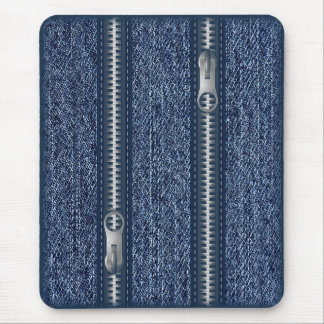 モッモダンセパードとジッパー付きブルージーンズ マウスパッド