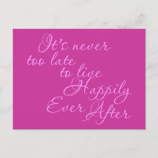 モティの後ずっと幸せに暮らすには決して遅すぎることはない ポストカード (正面)
