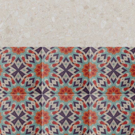 モテ鮮やか動揺してィフの幾何学的パターン タイル