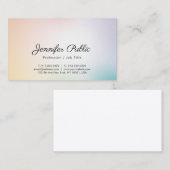 モディッシュエレガントカラーズミニマルシックデザイン 名刺 (正面/裏面)