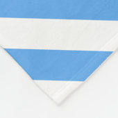 モディッシュブルー白ストライプのテンプレート装飾品 フリースブランケット (角)