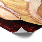 モディリアーニのファンを持った女性 ポスター (角)