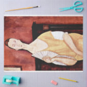 モディリアーニのファンを持った女性 薄葉紙 (クラフト)