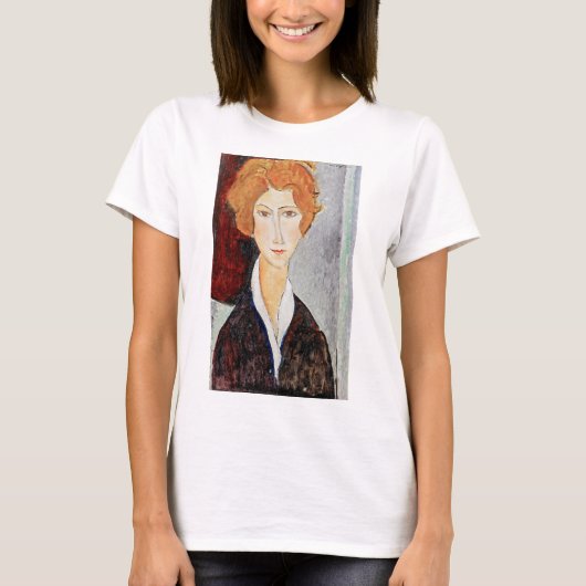モディリアーニの女性の肖像画 Tシャツ (正面)