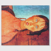 モディリアーニの弁髪をした少女 ラッピングペーパー (フラット)