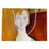 モディリアーニの緑のブラウスの少女 ラージペーパーバッグ (裏面)