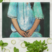 モディリアーニアリスヴィンテージ絵画ファインアート キッチンタオル (折り畳み)