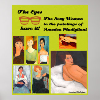 モディリアーニアートコラージュ ポスター