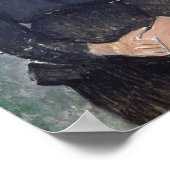 モディリアーニカフェ歌手のポートレート ポスター (角)