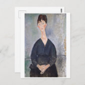 モディリアーニカフェ歌手のポートレート ポストカード (正面/裏面)
