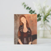 モディリアーニポートレートオブジャンヌヘブテルヌ ポストカード (スタンド正面)