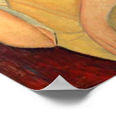 モディリアーニ女性とファンアートモダンプリント ポスター (角)