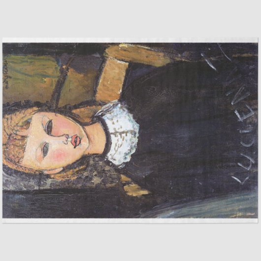 モディリアーニ・セローニポートレート 薄葉紙 (正面)