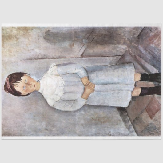 モディリアーニ・ブルーの少女 薄葉紙 (正面)