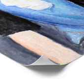 モディリアーニ・ブルーの若い女性 ポスター (角)