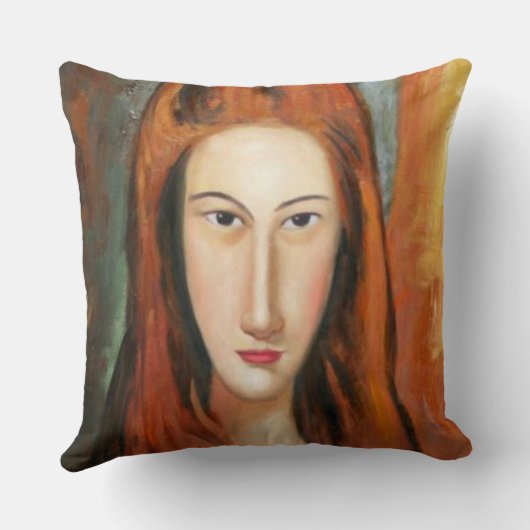 モディリアーニ – ポートレートのジーンヘブテルネ枕 クッション (裏面)