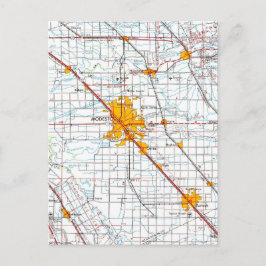 モデストカリフォルニアヴィンテージマップ ポストカード