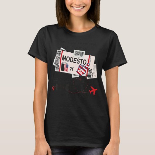 モデストガールモデストボーディングパス Tシャツ (正面)