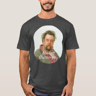 モデストムッソースキーコンポーザポートレート Tシャツ