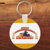 モデスト州(カリフォルニア州)市旗キーチェーン キーホルダー (正面)