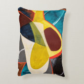 モデニストの抽象芸術水絵画色。 アクセントクッション (裏面(縦))