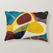 モデニストの抽象芸術水絵画色。 アクセントクッション (裏面)