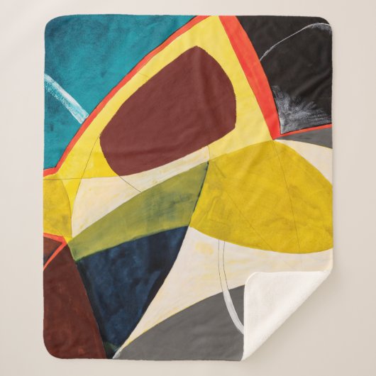 モデニストの抽象芸術水絵画色。 シェルパブランケット (正面)