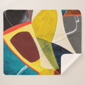 モデニストの抽象芸術水絵画色。 シェルパブランケット (正面(横))