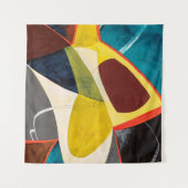 モデニストの抽象芸術水絵画色。 タペストリー (正面(横))