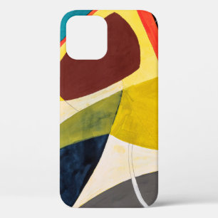 モデニストの抽象芸術水絵画色。 iPhone 12ケース