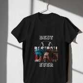 モデムクールブラック写真最高の野球パパ Tシャツ