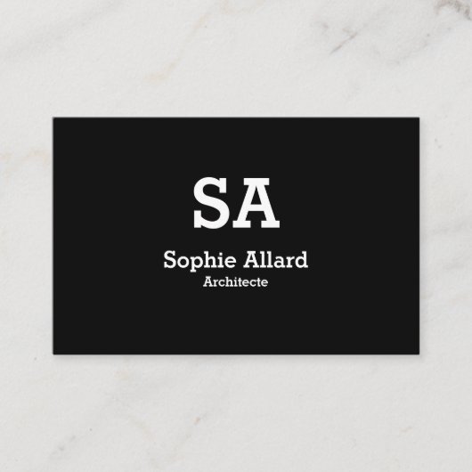 モデュレドゥカルテドゥヴィジットモデュネアイニシアズノワール 名刺 (正面)