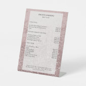 モデラーナーローザグリッツァーサロンプライスソックエルシルド 台座サイン (正面)