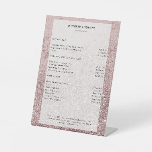 モデラーナーローザグリッツァーサロンプライスソックエルシルド 台座サイン (正面)