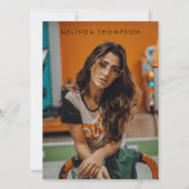 モデリモダンング演技コンポジットカード5フォトホワイト 招待状 (正面)