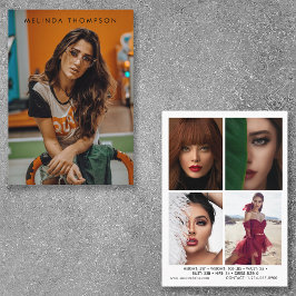 モデリモダンング演技コンポジットカード5フォトホワイト 招待状