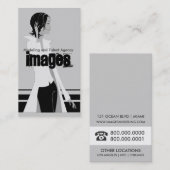 モデリングおよびタレント・エージェンシー・ビジネス・カード 名刺 (正面/裏面)