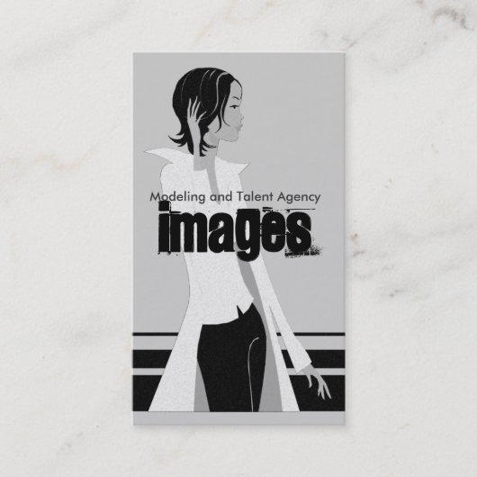 モデリングおよびタレント・エージェンシー・ビジネス・カード 名刺 (正面)