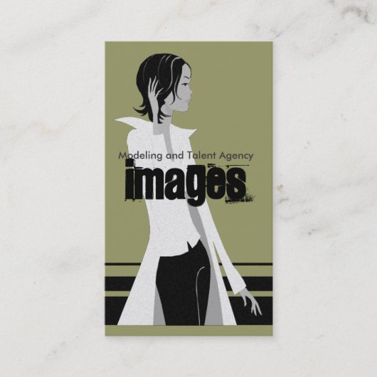 モデリングおよびタレント・エージェンシー・ビジネス・カード 名刺 (正面)