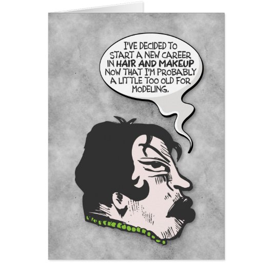 「モデリングに古すぎる」おもしろいカードの取得 (正面)