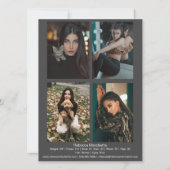 モデリングフォトカードプリントのダウンロード | 5枚の写真がZED 案内状 (裏面)