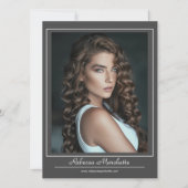 モデリングフォトカードプリントのダウンロード | 5枚の写真がZED 案内状 (正面)