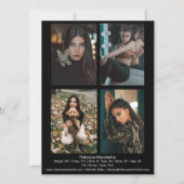 モデリングフォトカードプリントのダウンロード | 5枚の写真がZED 案内状 (裏面)