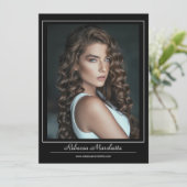 モデリングフォトカードプリントのダウンロード | 5枚の写真がZED 案内状 (スタンド正面)