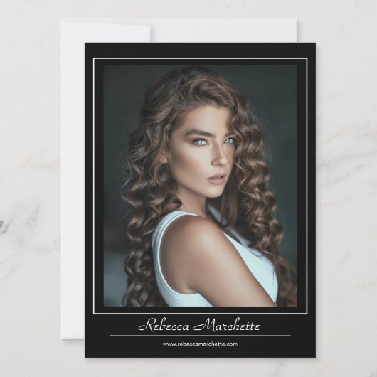 モデリングフォトカードプリントのダウンロード | 5枚の写真がZED 案内状 (正面)