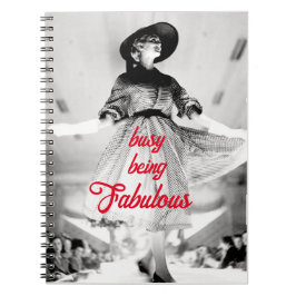 モデリングヴィンテージ忙しファッションの素晴らしさ ノートブック