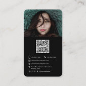 モデリング女優ダンサーパフォーマンスQRコード写真 名刺 (裏面)