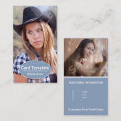 モデリング演技カードのヘッドショット 名刺 (正面/裏面)