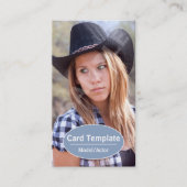 モデリング演技カードのヘッドショット 名刺 (正面)