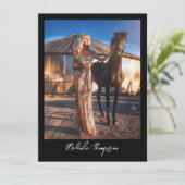 モデリング演技コンポジットカード5フォトスクリプトブラック (スタンド正面)